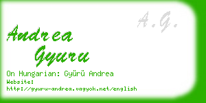 andrea gyuru business card